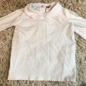 White collared long sleeve top